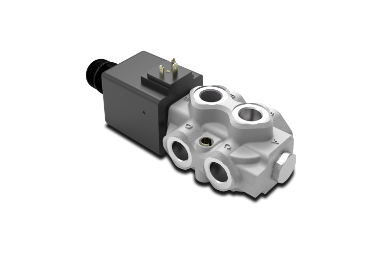 Walvoil 6 Port 12V DC Solenoid Operated Diverter 1/2"